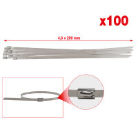 Edelstahl Kabelbinder mit Kugelverschluss, 4,6x200mm, 100 Stück