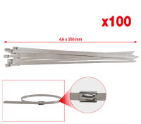 Edelstahl Kabelbinder mit Kugelverschluss, 4,6x250mm, 100...