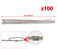 Edelstahl Kabelbinder mit Kugelverschluss, 4,6x350mm, 100...