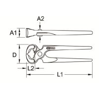 Selbstöffnende Monierzange, 280mm