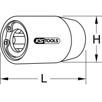 1/2" Stockschraubendreher, M8