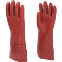 Elektriker-Schutzhandschuh mit mechanischen und thermischen Schutz, Größe 12, Klasse 0, rot