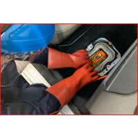 Elektriker-Schutzhandschuh mit mechanischem Schutz, Größe 12, Klasse 4, rot
