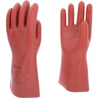 Elektriker-Schutzhandschuh mit mechanischen und thermischen Schutz, Größe 12, Klasse 00, rot