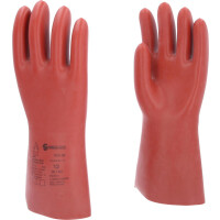 Elektriker-Schutzhandschuh mit mechanischen und thermischen Schutz, Größe 12, Klasse 00, rot