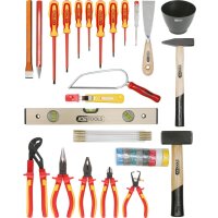 Basic Elektriker-Werkzeugkoffer, Rinderlederkoffer, 30-tlg