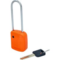 Absperr-Vorh&auml;ngeschloss, orange, Metall, 76 mm