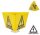Dachaufsteller mit Blitzsymbol und Saugnapf