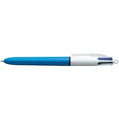 Kugelschreiber 4 Colours - dokumentenecht, 0,4 mm, hellblau/weiß