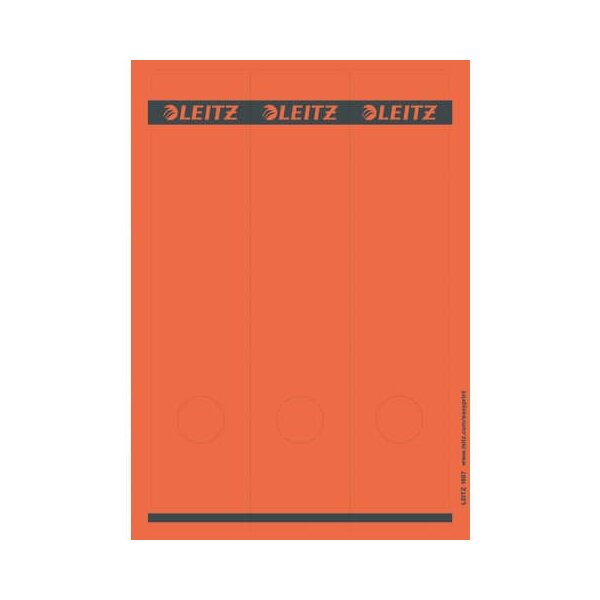 1687 PC-beschriftbare Rückenschilder - Papier, lang/breit, 75 Stück, rot