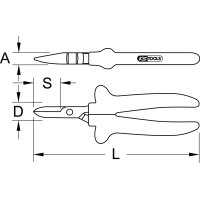 1000V Elektrikerschere, 180mm