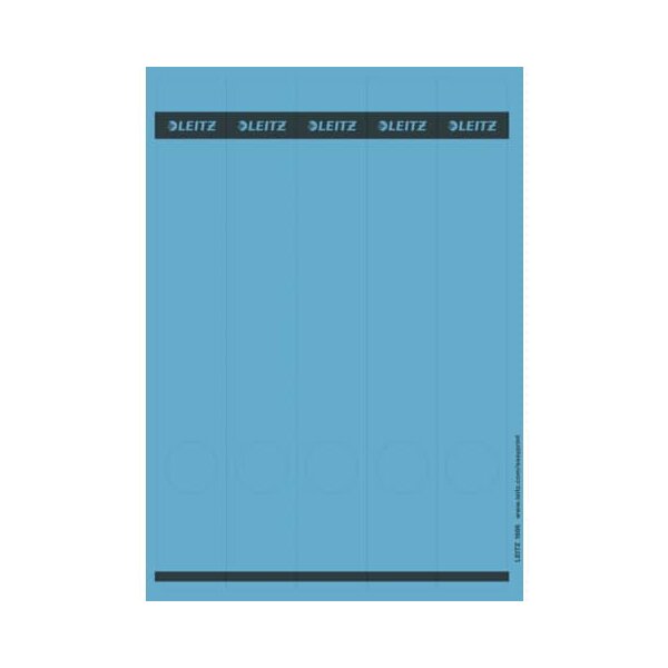 1688 PC-beschriftbare Rückenschilder - Papier, lang/schmal, 125 Stück, blau