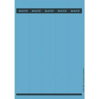 1688 PC-beschriftbare Rückenschilder - Papier, lang/schmal, 125 Stück, blau