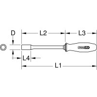 Stecknuss-Schraubendreher mit Schutzisolierung, 17mm