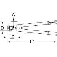 Bolzenschneider mit Schutzisolierung, 610mm
