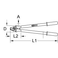 Kabelschere mit Schutzisolierung, 600mm
