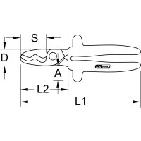 1000V Zwei-Schneiden-Kabelschere, 200mm