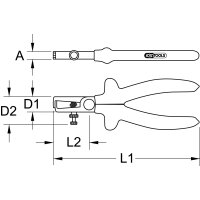 1000V Abisolierzange, 9,5mm