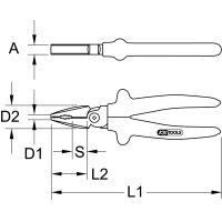 1000V Kraft-Kombinationszange, 160mm