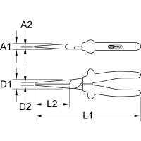 1000V Plangripzange, 200mm