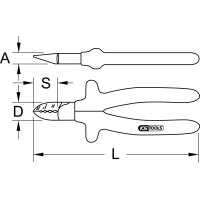 1000V Elektriker-Seitenschneider, 175mm