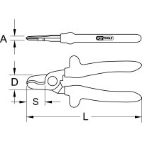 1000V Einhand-Kabelschneider, 165mm