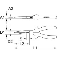 VDE Flachrundzange, 160mm