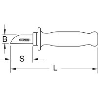 Kabelmesser mit Schutzisolierung, 210mm