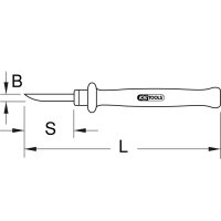 Guttaperchamesser mit Schutzisolierung, 250mm