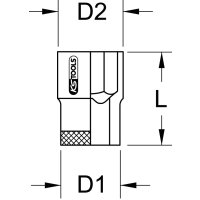 1/2" Stecknuss mit Schutzisolierung, 9/16