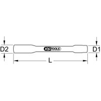 1/2" Stecknuss mit Schutzisolierung, XL, 19mm, 255mm