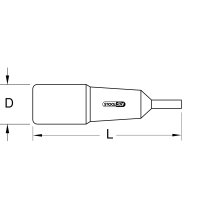 1/4" Bit-Stecknuss mit Schutzisolierung für Innensechskant-Schrauben, 8mm