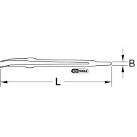 Pinzette mit Schutzisolierung, gebogen, 11,5mm
