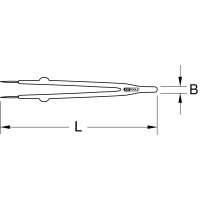 Pinzette mit Schutzisolierung, spitz, 11mm