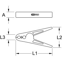 Kunststoff-Klammer mit Schutzisolierung, groß, 160mm