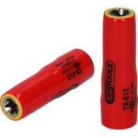 3/8" Torx-E-Stecknuss mit Schutzisolierung, E6, lang