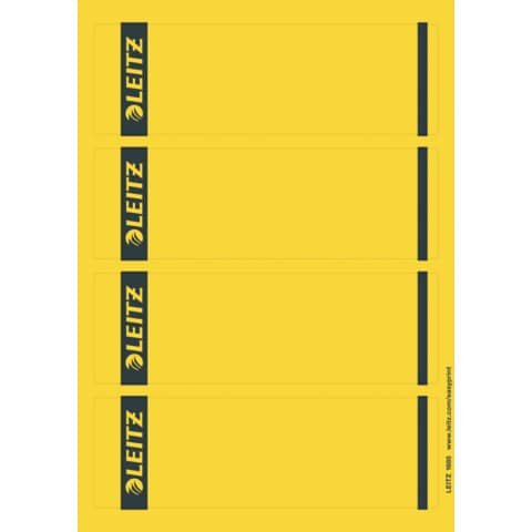 1685 PC-beschriftbare Rückenschilder - Papier, kurz/breit,100 Stück, gelb