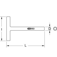 T-Griff-Steckschlüssel mit Schutzisolierung, 5mm