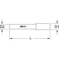 3/8" Bithalter mit Schutzisolierung, 250mm