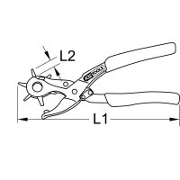 Revolverlochzange, 220mm