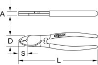 Kabelschneider Ø10mm, 160mm