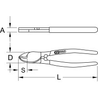 Kabelschneider Ø10mm, 160mm