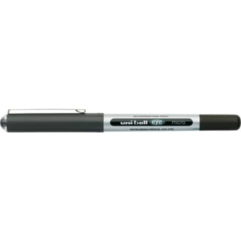 uni-ball eye micro UB-150 Tintenroller silber 0,2 mm, Schreibfarbe: schwarz, 12 St.