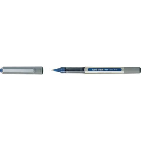 uni-ball eye fine UB-157 Tintenroller silber 0,4 mm, Schreibfarbe: blau, 12 St.