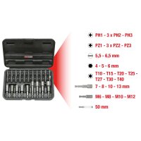 1/4" Bit- und Einschraubwerkzeug-Satz, 31-tlg