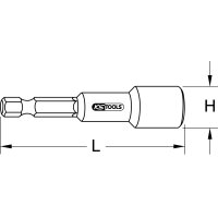 1/4" Einschraubwerkzeug, magnetisch,5mm