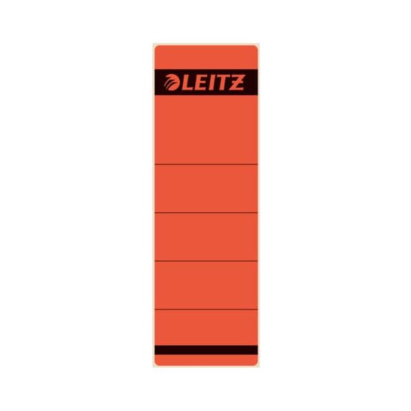 1642 Rückenschilder - Papier, kurz/breit, 10 Stück, rot