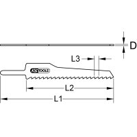 Bi-Metall-Säbelsägeblatt, 150mm, 4,2mm, 5er Pack