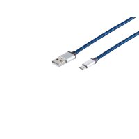 USB-Ladekabel A Stecker auf Micro B, bla slider