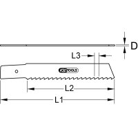 Säbelsägeblatt Rems, HSS-Bi-Metall, 140mm, 2,5mm, 5er Pack